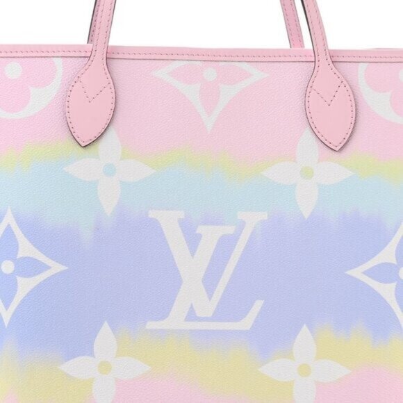 Authentic Louis Vuitton Neverfull Monogram Escale MM Tote Shoulder Bag Pastel - Picture 5 of 16